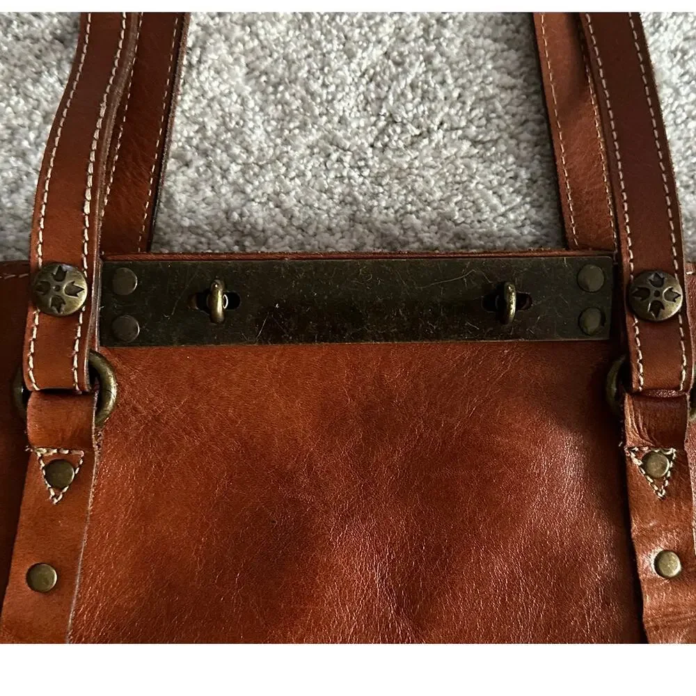 VINTAGE Patricia Nash Benvenuto Studded Leather Tote Bag
